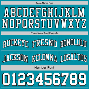 Custom Reversible Teal White-Black Double Side Sublimation Basketball Suit Jersey