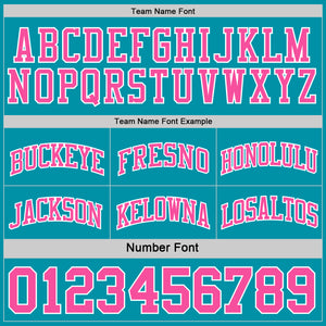 Custom Reversible Teal Pink-White Double Side Sublimation Basketball Suit Jersey