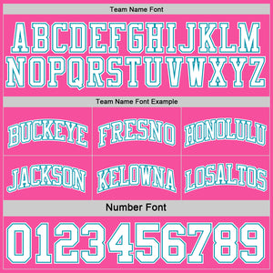 Custom Reversible Teal Pink-White Double Side Sublimation Basketball Suit Jersey