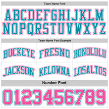 Load image into Gallery viewer, Custom Reversible Teal White-Pink Double Side Sublimation Basketball Suit Jersey
