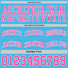 Load image into Gallery viewer, Custom Reversible Pink White-Sky Blue Double Side Sublimation Basketball Suit Jersey
