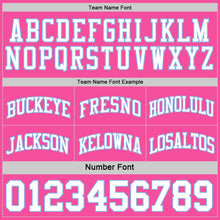 Load image into Gallery viewer, Custom Reversible Pink White-Light Blue Double Side Sublimation Basketball Suit Jersey
