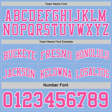 Load image into Gallery viewer, Custom Reversible Pink White-Light Blue Double Side Sublimation Basketball Suit Jersey
