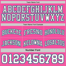 Load image into Gallery viewer, Custom Reversible Pink Black-Sky Blue Double Side Sublimation Basketball Suit Jersey
