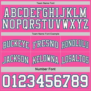 Custom Reversible Pink Black-Sky Blue Double Side Sublimation Basketball Suit Jersey