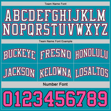 Load image into Gallery viewer, Custom Reversible Pink Black-Teal Double Side Sublimation Basketball Suit Jersey
