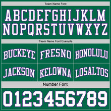 Load image into Gallery viewer, Custom Reversible Kelly Green White-Purple Double Side Sublimation Basketball Suit Jersey
