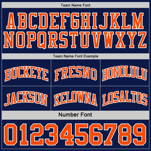 Custom Reversible Navy Orange-White Double Side Sublimation Basketball Suit Jersey
