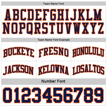 Load image into Gallery viewer, Custom Reversible Navy Orange-White Double Side Sublimation Basketball Suit Jersey
