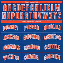Load image into Gallery viewer, Custom Royal Orange-White Authentic Baseball Jersey
