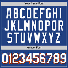 Load image into Gallery viewer, Custom Royal Navy-Orange Authentic Throwback Baseball Jersey
