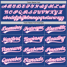 Load image into Gallery viewer, Custom Royal White-Pink Authentic Throwback Baseball Jersey
