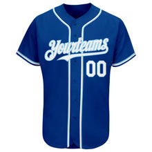 Load image into Gallery viewer, Custom Royal White-Light Blue Authentic Baseball Jersey
