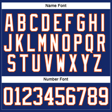 Load image into Gallery viewer, Custom Royal White-Orange Hockey Lace Neck Jersey
