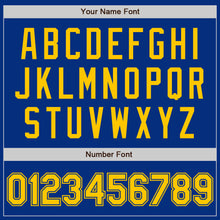 Load image into Gallery viewer, Custom Royal Yellow Authentic Baseball Jersey
