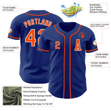 Load image into Gallery viewer, Custom Royal Orange-White Authentic Baseball Jersey
