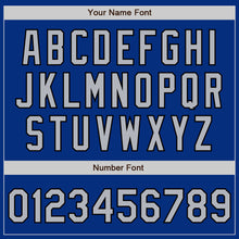 Load image into Gallery viewer, Custom Royal Gray-Black Authentic Baseball Jersey
