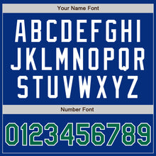 Load image into Gallery viewer, Custom Royal Kelly Green-White Authentic Baseball Jersey
