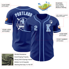 Load image into Gallery viewer, Custom Royal Light Blue-White Authentic Baseball Jersey
