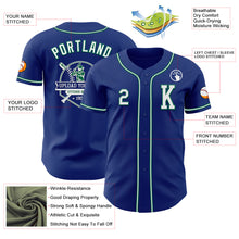 Load image into Gallery viewer, Custom Royal White-Kelly Green Authentic Baseball Jersey
