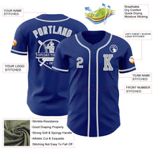 Load image into Gallery viewer, Custom Royal Gray-White Authentic Baseball Jersey
