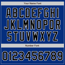 Load image into Gallery viewer, Custom Royal Black-White Authentic Baseball Jersey
