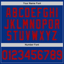 Load image into Gallery viewer, Custom Royal Red Authentic Throwback Basketball Jersey

