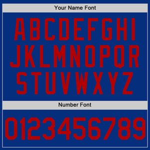 Custom Royal Red Authentic Throwback Basketball Jersey