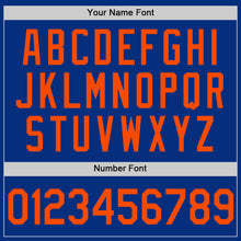 Load image into Gallery viewer, Custom Royal Orange Authentic Throwback Basketball Jersey
