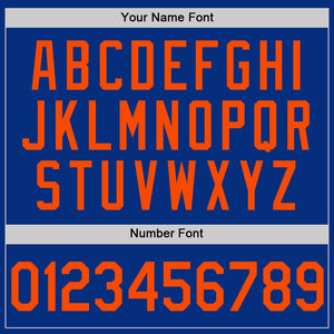 Custom Royal Orange Authentic Throwback Basketball Jersey