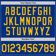 Load image into Gallery viewer, Custom Royal Gold Authentic Throwback Basketball Jersey

