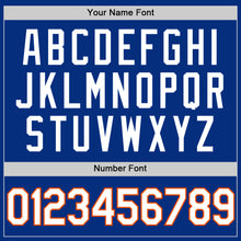 Load image into Gallery viewer, Custom Royal White-Orange Authentic Throwback Basketball Jersey
