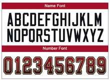 Load image into Gallery viewer, Custom Red Black-Old Gold Drift Fashion Football Jersey
