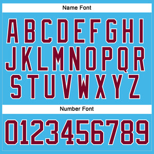 Custom Sky Blue Maroon-White Hockey Lace Neck Jersey