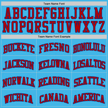 Load image into Gallery viewer, Custom Sky Blue Red-Royal Authentic Basketball Jersey
