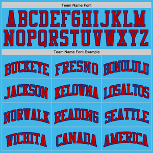 Custom Sky Blue Red-Royal Authentic Basketball Jersey