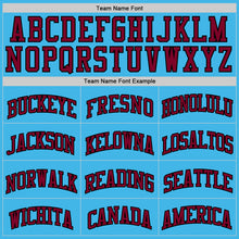 Load image into Gallery viewer, Custom Sky Blue Maroon-Black Authentic Basketball Jersey
