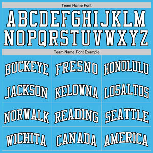 Custom Sky Blue White-Black Authentic Basketball Jersey