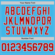 Load image into Gallery viewer, Custom Sky Blue Red-White Authentic Basketball Jersey
