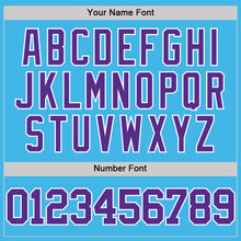 Load image into Gallery viewer, Custom Sky Blue Purple-White Authentic Basketball Jersey
