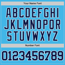 Load image into Gallery viewer, Custom Sky Blue Navy-White Authentic Basketball Jersey

