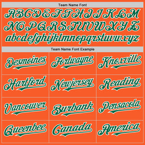 Custom Orange Kelly Green-White Authentic Sleeveless Baseball Jersey