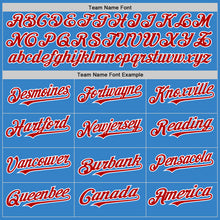 Load image into Gallery viewer, Custom Powder Blue Red-White Authentic Sleeveless Baseball Jersey
