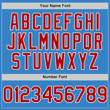 Load image into Gallery viewer, Custom Powder Blue Red-White Authentic Sleeveless Baseball Jersey

