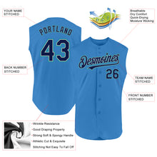 Load image into Gallery viewer, Custom Powder Blue Navy Gray-Teal Authentic Sleeveless Baseball Jersey

