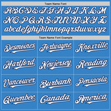 Load image into Gallery viewer, Custom Powder Blue White-Navy Authentic Sleeveless Baseball Jersey
