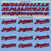 Load image into Gallery viewer, Custom Light Blue Red-Navy Authentic Sleeveless Baseball Jersey
