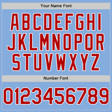 Load image into Gallery viewer, Custom Light Blue Red-White Authentic Sleeveless Baseball Jersey
