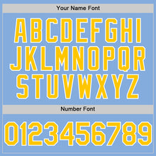 Load image into Gallery viewer, Custom Light Blue Yellow-White Authentic Sleeveless Baseball Jersey
