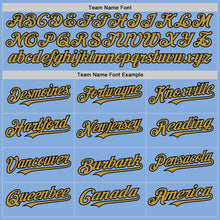 Load image into Gallery viewer, Custom Light Blue Black-Old Gold Authentic Sleeveless Baseball Jersey
